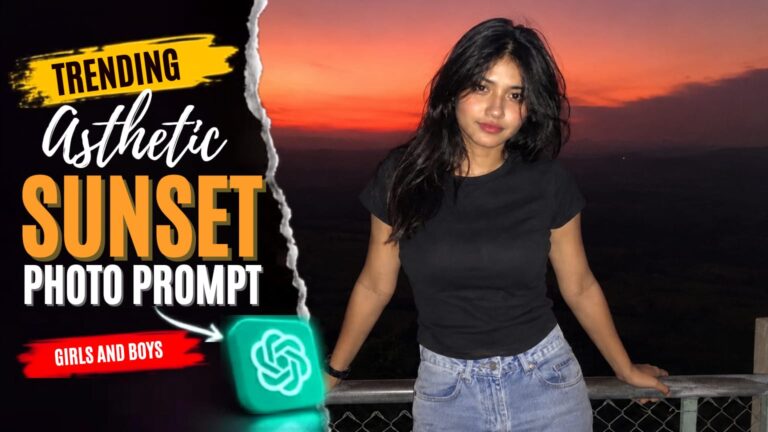 Cinematic sunset portrait photo prompt AI generated image on RonyTica