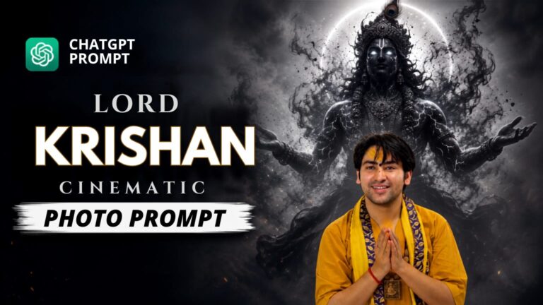 Lord Krishna cinematic photo AI prompt trend featured image