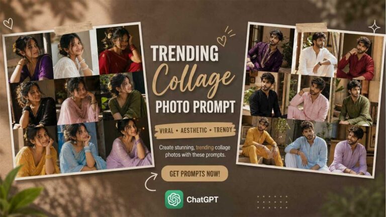 AI photo collage prompt result showing 9 outfit grid for boys and girls