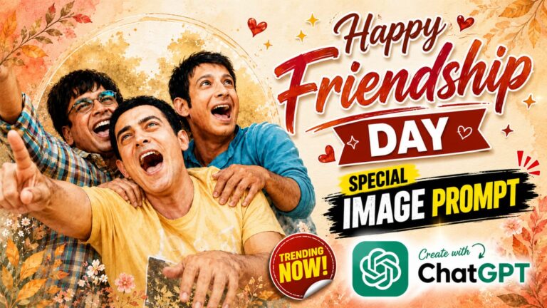 Happy Friendship Day photo prompt for ChatGPT trending now