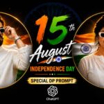 Independence Day special DP prompt for 15 August using ChatGPT with man and woman tricolor circle frame photos