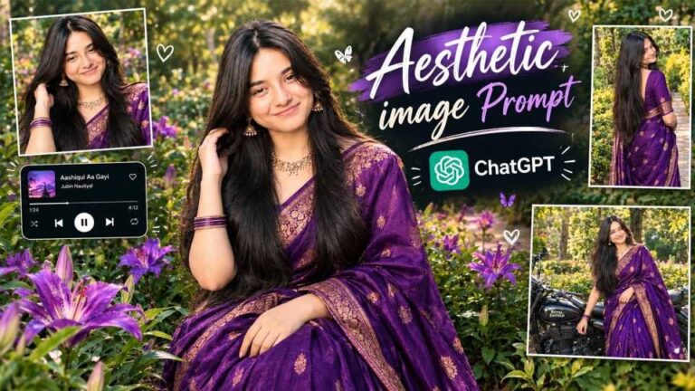 Purple Lily Garden AI photo prompt for ChatGPT showing boy and girl royal purple garden look
