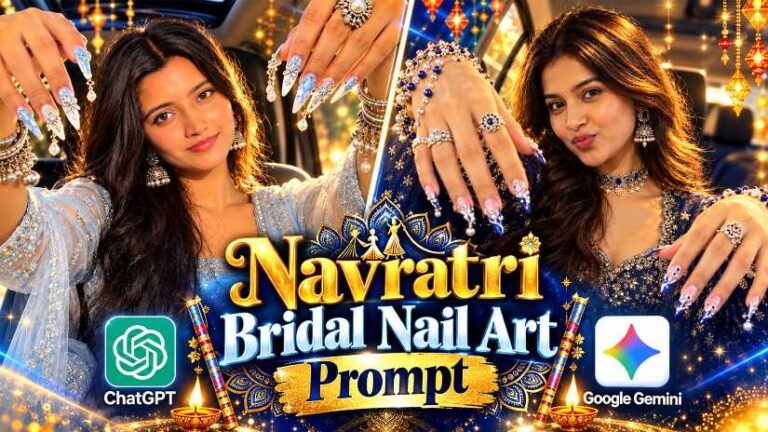 Navratri Bridal Nail Art Prompt for ChatGPT