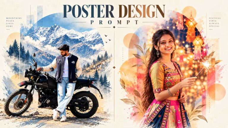 Watercolor Poster AI Photo Prompt (Gemini Test)